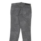ALL SAINTS Womens Jeans Grey Regular Skinny Denim Medium W24 L26 Zipper Detail