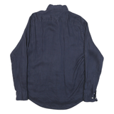 TOMMY HILFIGER Mens Navy Blue Stylish Cotton Blend Shirt S Button Collar