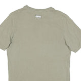 PUMA Mens Beige Graphic T-Shirt S Short Sleeve Crew Neck Casual Cotton Blend