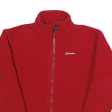 BERGHAUS Womens Red Jacket UK 12 Polyester Zip Classic Outdoor Warm Layer