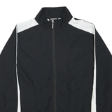 CALVIN KLEIN Mens Black & White Zip Jacket M Polyester Blend Plain Lightweight