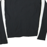 CALVIN KLEIN Mens Black & White Zip Jacket M Polyester Blend Plain Lightweight