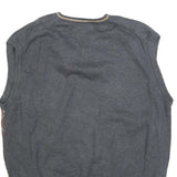 LYLE & SCOTT Mens Grey Brown Beige Argyle Pattern V-Neck Cotton Jumper Vest M