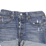 LEVI'S Womens Denim Blue Casual Cut-Off Shorts S W26 Distressed Vintage