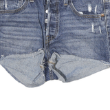 LEVI'S Womens Denim Blue Casual Cut-Off Shorts S W26 Distressed Vintage