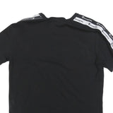 CHAMPION Mens Black Graphic T-Shirt S Short Sleeve Crew Neck Cotton Blend