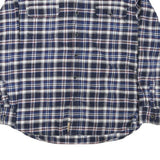 JACHS Mens Blue & White Check Shirt XL Cotton Blend Button Front Casual