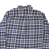 JACHS Mens Blue & White Check Shirt XL Cotton Blend Button Front Casual
