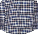 JACHS Mens Blue & White Check Shirt XL Cotton Blend Button Front Casual