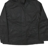 NAUTICA Womens Black Outdoor Jacket 2XL Polyester Blend Plain Zip Hooded Casual