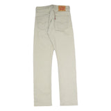 LEVI'S Mens Slim Beige Cotton Blend Trousers W27 L30 Zip Classic Straight