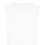 COS Womens White Cotton Blend Day Dress Cotton Blend S Minimalist Tunic Style