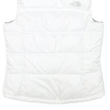 THE NORTH FACE Womens White Puffer Jacket S Polyester Blend Quilted Zip