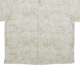 ST JOHN'S BAY Mens Beige & Cream Cotton Casual 2XL Summer Shirt Short Sleeve
