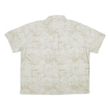 ST JOHN'S BAY Mens Beige & Cream Cotton Casual 2XL Summer Shirt Short Sleeve