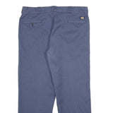 DICKIES Mens Classic Blue Trousers W40 L30 Zip Closure Straight Fit Workwear