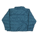 NIKE Womens Blue Zip Jacket 2XL Polyester Blend Puffer Warm Casual