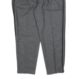 TOPMAN Mens Wool Blend Grey Regular Straight Trousers W34 L26 Classic Zip