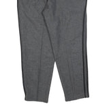 TOPMAN Mens Wool Blend Grey Regular Straight Trousers W34 L26 Classic Zip