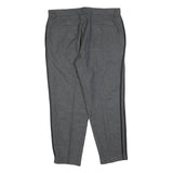 TOPMAN Mens Wool Blend Grey Regular Straight Trousers W34 L26 Classic Zip