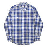 LEVI'S Mens Blue & White Checked Shirt S Classic Cotton Blend Long Sleeve