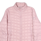 REEBOK Mens Pink Quilted Jacket M Polyester Blend Zip Top Performance
