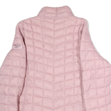 REEBOK Mens Pink Quilted Jacket M Polyester Blend Zip Top Performance