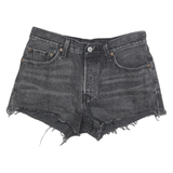 LEVI'S Womens Denim Black Casual Cut-Off Shorts M W30 Raw Hem Vintage Style