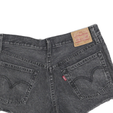 LEVI'S Womens Denim Black Casual Cut-Off Shorts M W30 Raw Hem Vintage Style