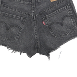 LEVI'S Womens Denim Black Casual Cut-Off Shorts M W30 Raw Hem Vintage Style