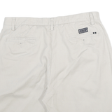 NAUTICA Mens Shorts Beige Classic Fit Plain L W32 Casual Cotton Summer