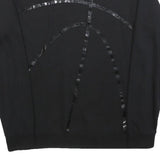 SONNY BONO Womens Black Cotton Blend Crew Neck Sweatshirt L Basketball Design
