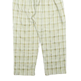 WIYA Womens Polyester Blend Green Relaxed Tapered Trousers W26 L22 Checked