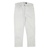 LEVI'S Mens Jeans White Regular Straight Denim W35 L29 Classic Cotton Blend Zip