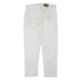 LEVI'S Mens Jeans White Regular Straight Denim W35 L29 Classic Cotton Blend Zip