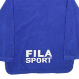FILA Mens Blue Polyester Pullover Plain Crew Neck Regular L Jumper Sport