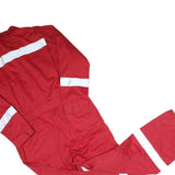 WALLS Mens Red Cotton Blend Dungarees XL W40 L28 Workwear Utility Reflective