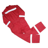 WALLS Mens Red Cotton Blend Dungarees XL W40 L28 Workwear Utility Reflective