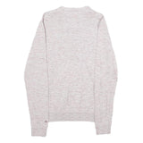 HILFIGER DENIM Mens Cream Pullover Plain Round Neck Basic Knit S Cotton Jumper