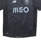 NEW BALANCE FC Porto 2016-17 Mens Black Football Shirt S Short Sleeve Crew Neck