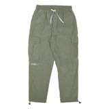 Mens Relaxed Fit Green Cotton Blend Cargo Trousers Waist W27 Length L25