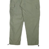 Mens Relaxed Fit Green Cotton Blend Cargo Trousers Waist W27 Length L25