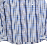 NAUTICA Mens Blue & White Cotton Blend Plaid Shirt XL Casual Classic