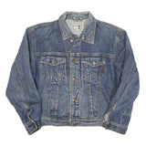 RENO Mens Blue Denim Jacket M Cotton Blend Button Classic Casual