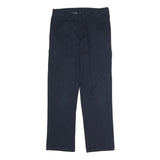 DICKIES Mens Polyester Blend Navy Regular Fit Straight Leg Trousers W32 L32