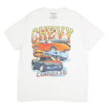CHEMISTRY Mens White Chevy Classics Corvette Graphic T-Shirt XL Short Sleeve