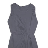 PHASE EIGHT Womens Grey Dress Polyester Blend Midi 3/4 Sleeve UK 14 Elegant