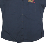 DICKIES Womens Navy Blue Farmers Restaurant Group Work Shirt M Corporate Casual