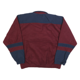BUGLE BOY Mens Maroon & Navy Pullover Patterned Half Zip Jumper M BBC Sport Logo