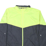 STARTER Mens Yellow & Grey Colourblock Zip Jacket L Polyester Blend Casual